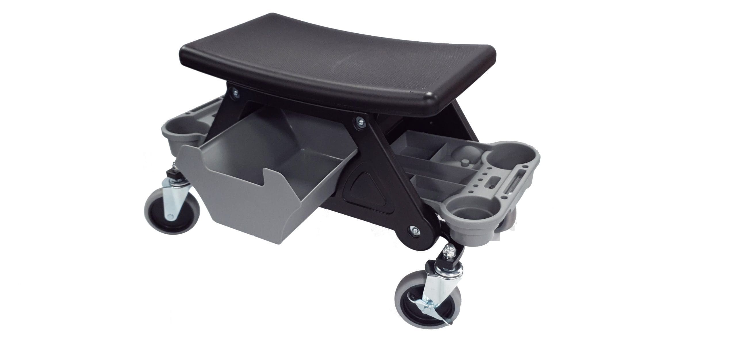 Wheeled Mechanics Stool - WITH DRAWER And 100mm Wheels